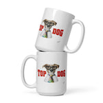 Top Dog, White glossy mug