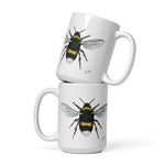 Woodland Bee, White glossy mug