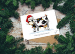 Bootsie The Cow Christmas Card 7x5
