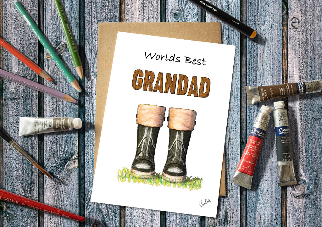 Worlds Best Grandad Greetings Card 7x5