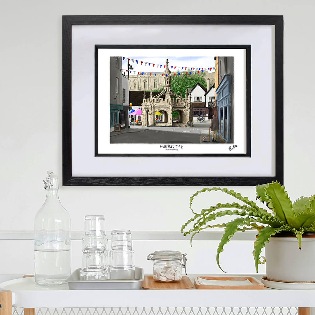 Market Day, Fine Art, Giclee Print.