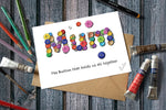 Mum Buttons Greetings Card 7x5