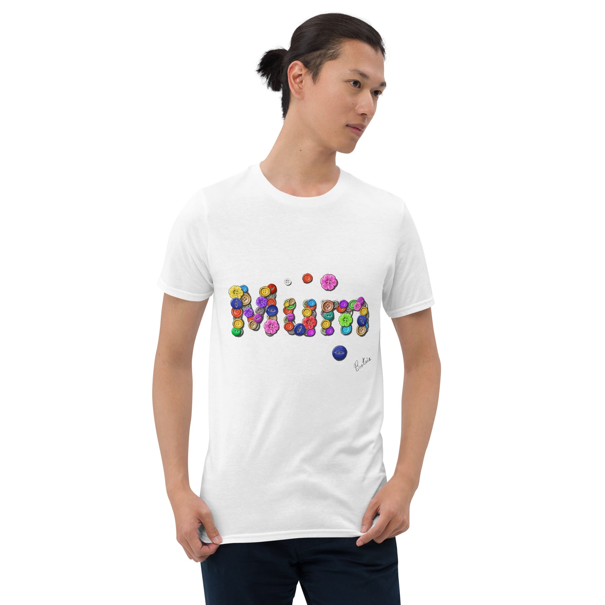 Mum, Buttons, Short-Sleeve Unisex T-Shirt