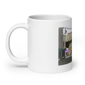 Market Day, White glossy mug