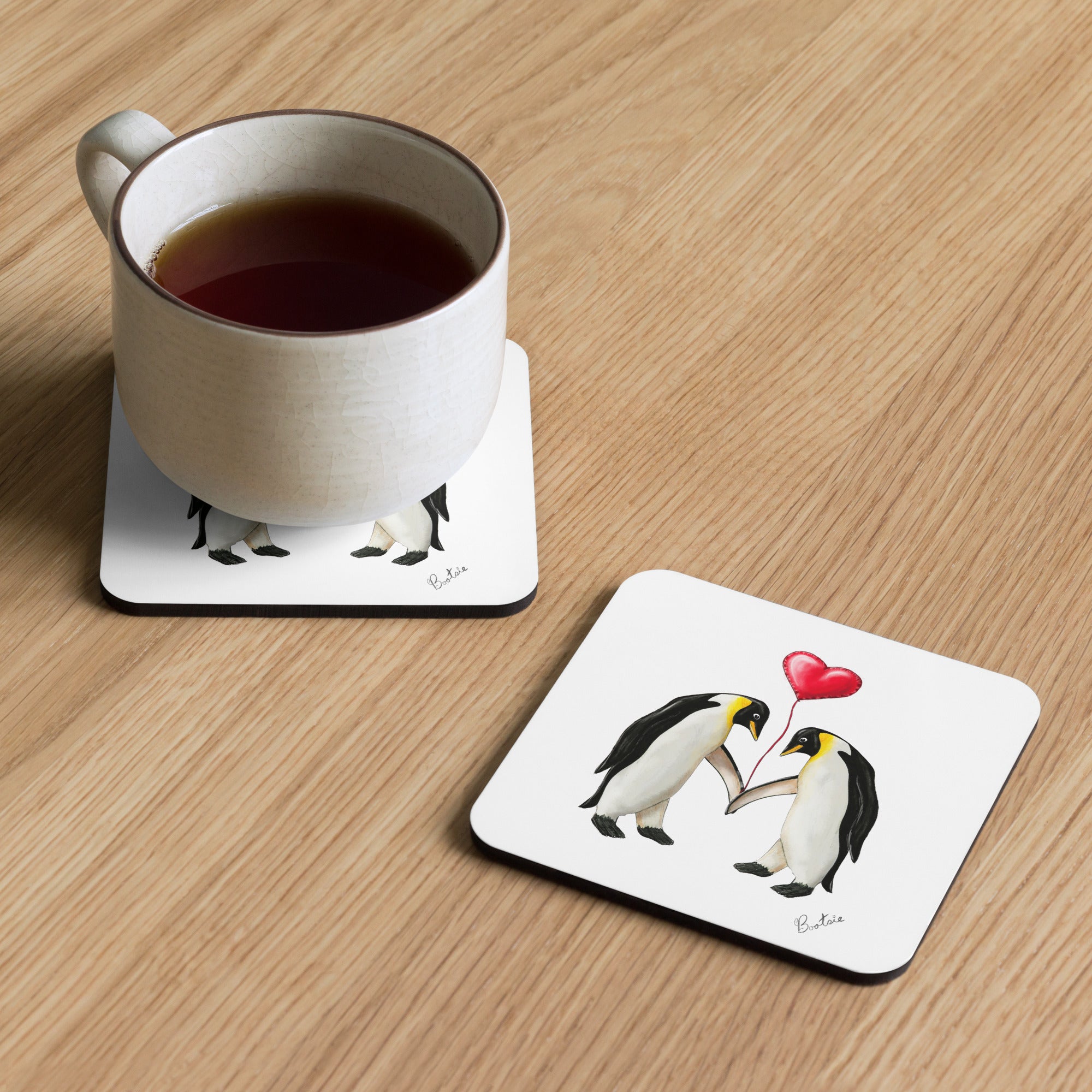 Penguin Love, Cork-back coaster