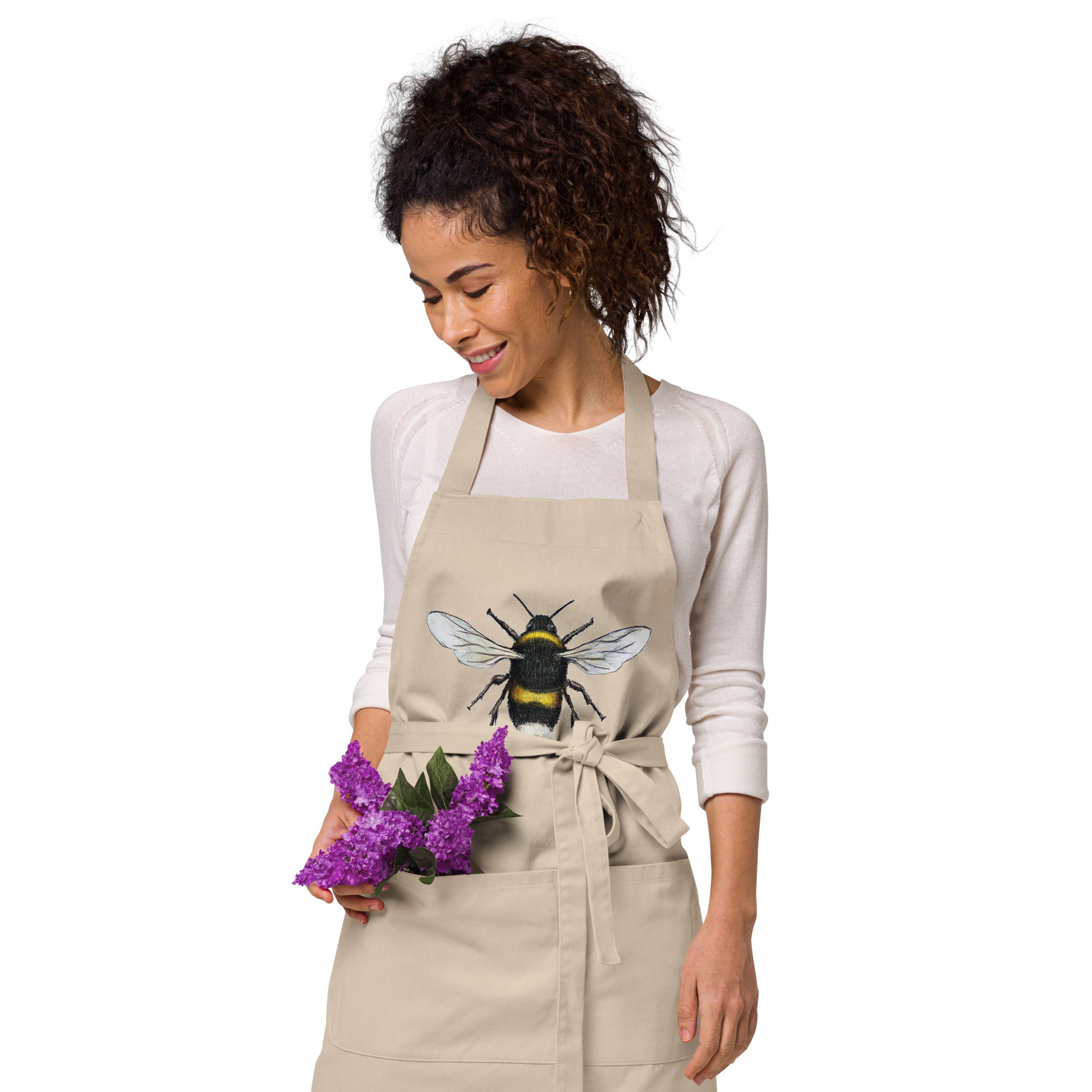 Woodland Bee, Organic cotton apron