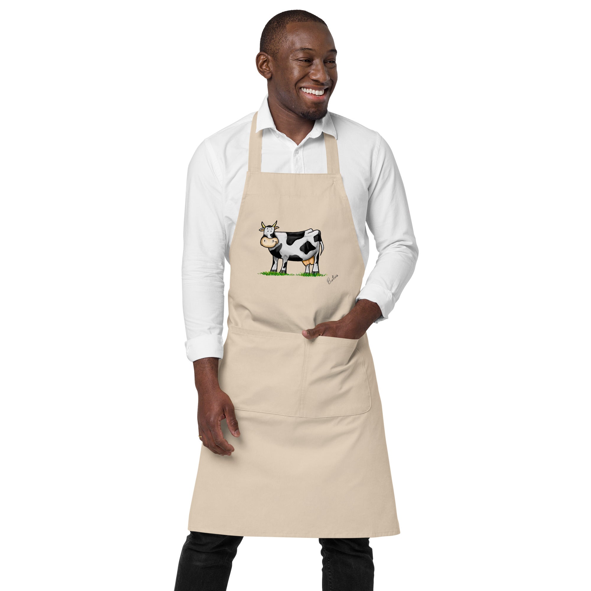Bootsie the Cow, Organic cotton apron