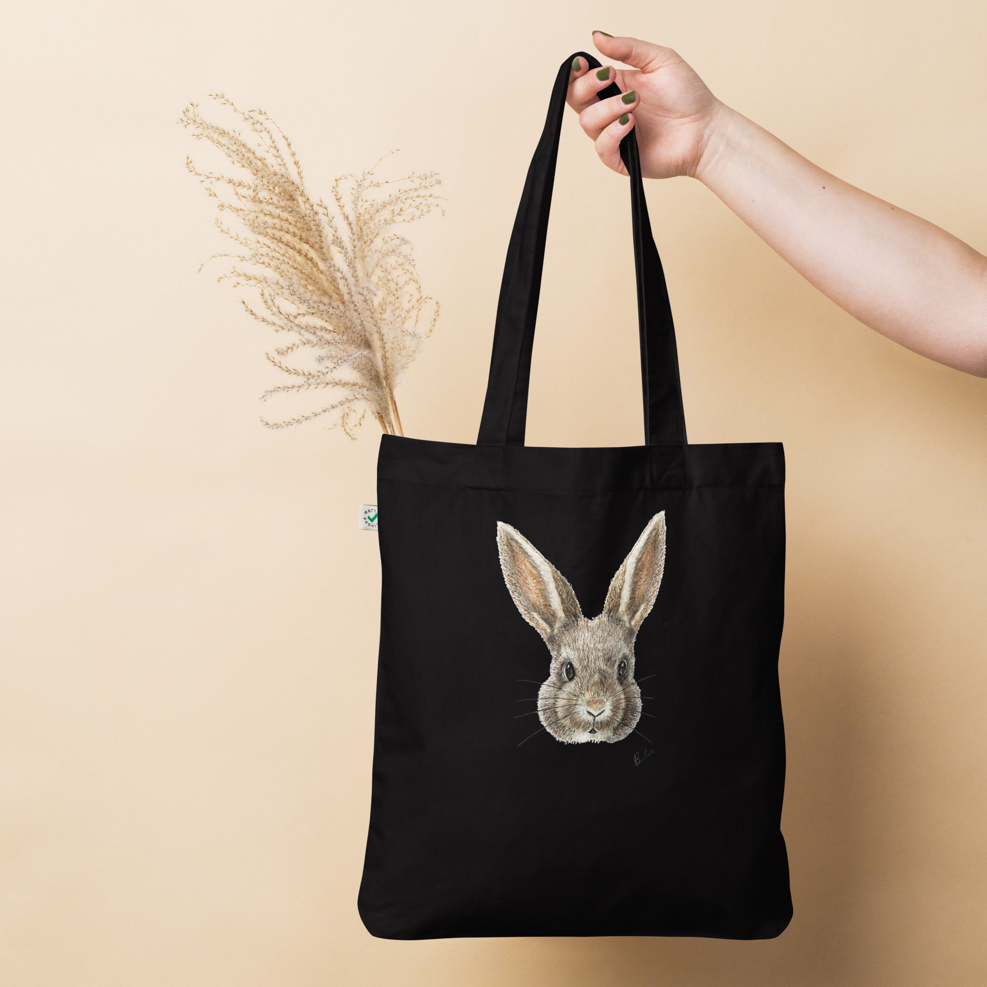 Woodland Bunny, Organic fashion tote bag
