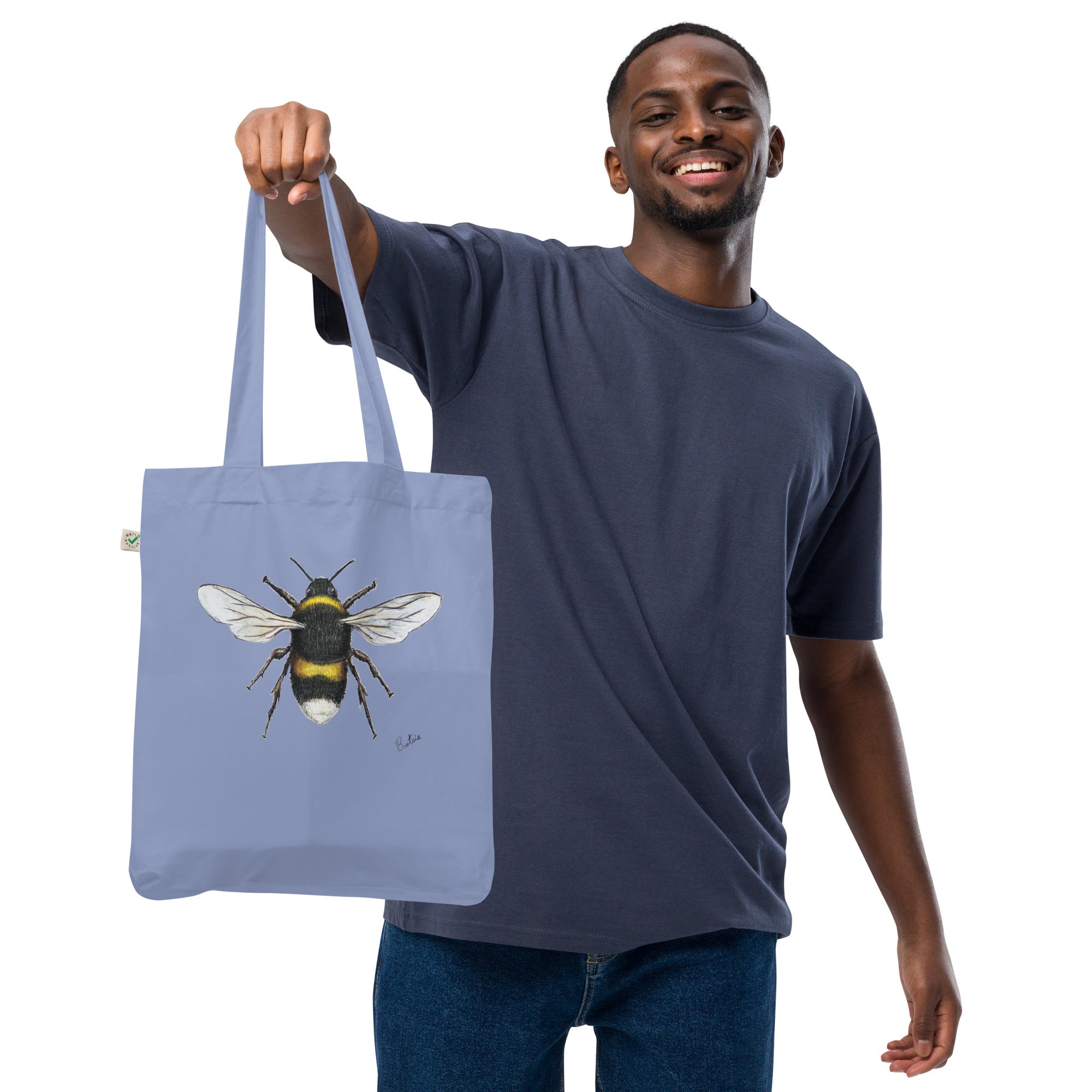Woodland Bee, Organic fashion tote bag