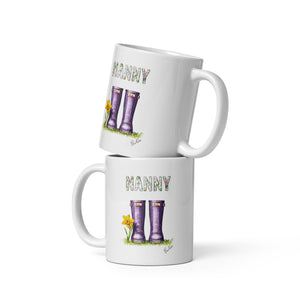 Nanny, White glossy mug