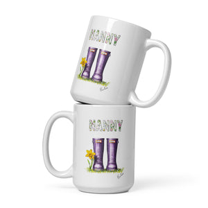 Nanny, White glossy mug